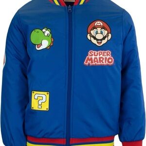 Youth Super Mario Blue Bomber Jacket